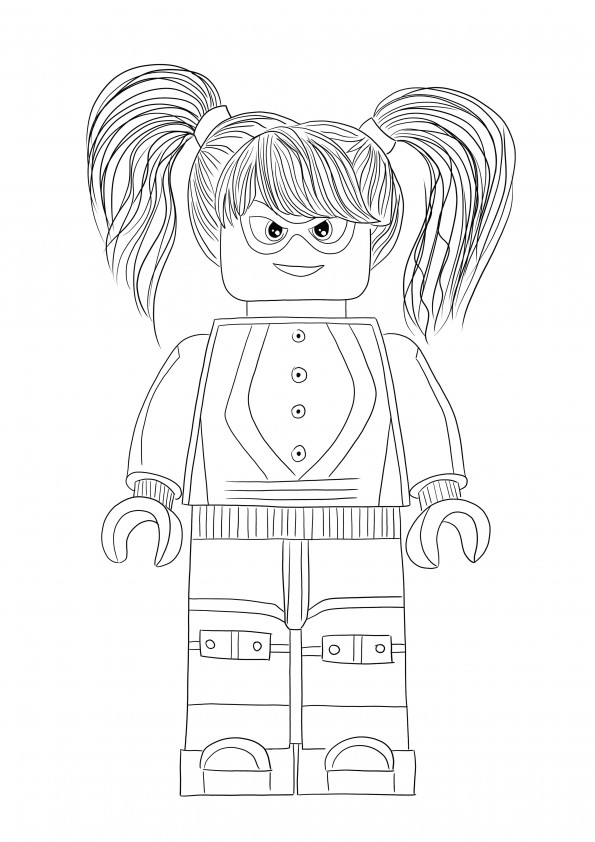 Lego Harley Quinn freebie to easy printing and coloring