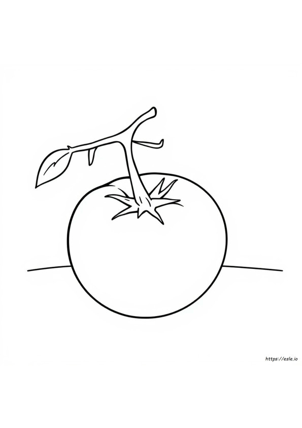 Printable Tomato Coloring Page
