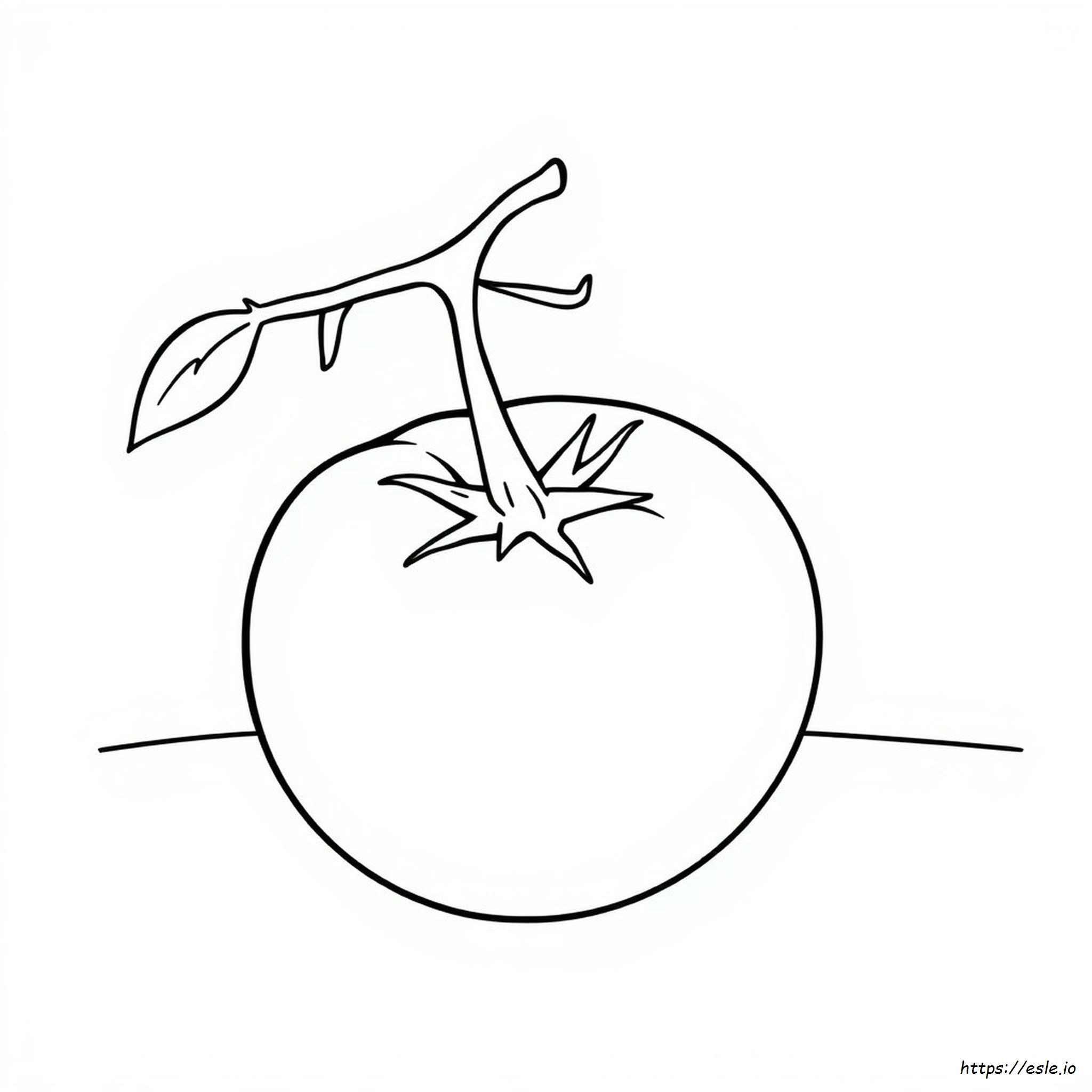 Printable Tomato Coloring Page