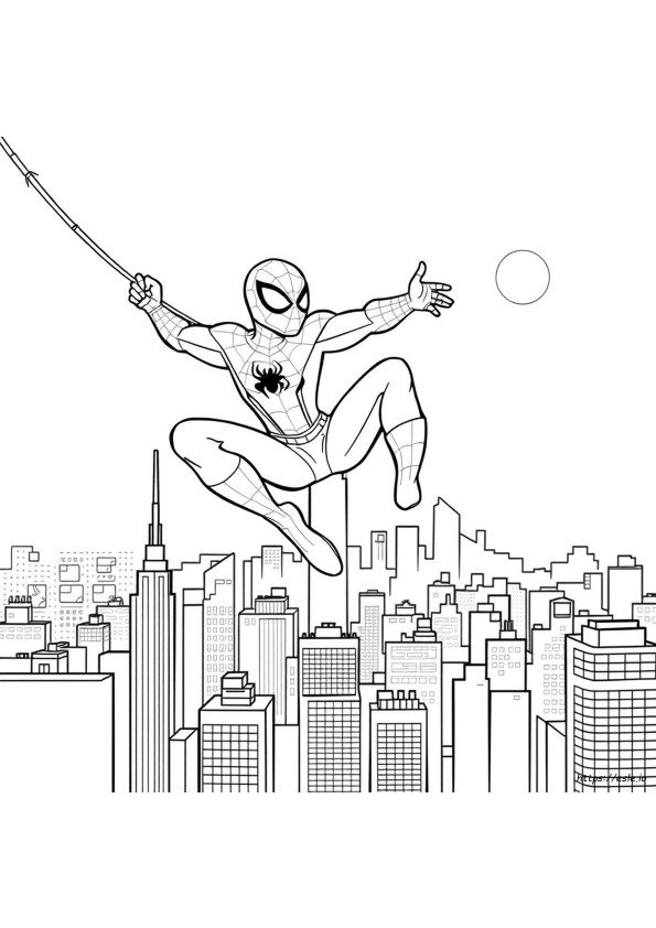 Coloring Sheet Spiderman Clipart Black And White