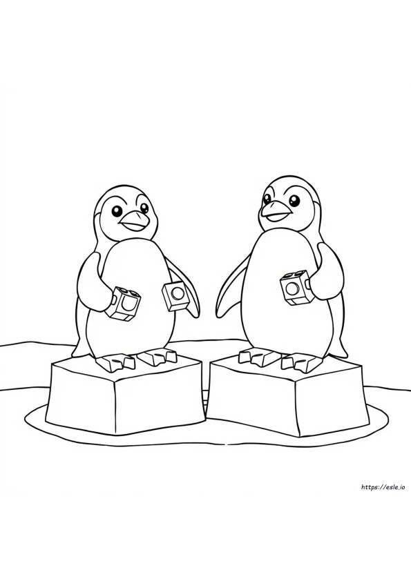 Lego Penguin Coloring Pages