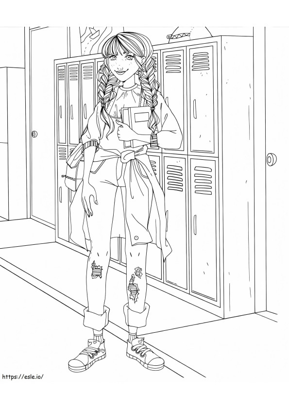 College Girl coloring page