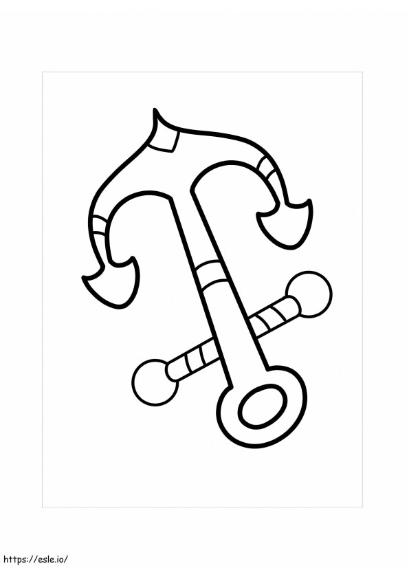 Lovely Anchor coloring page