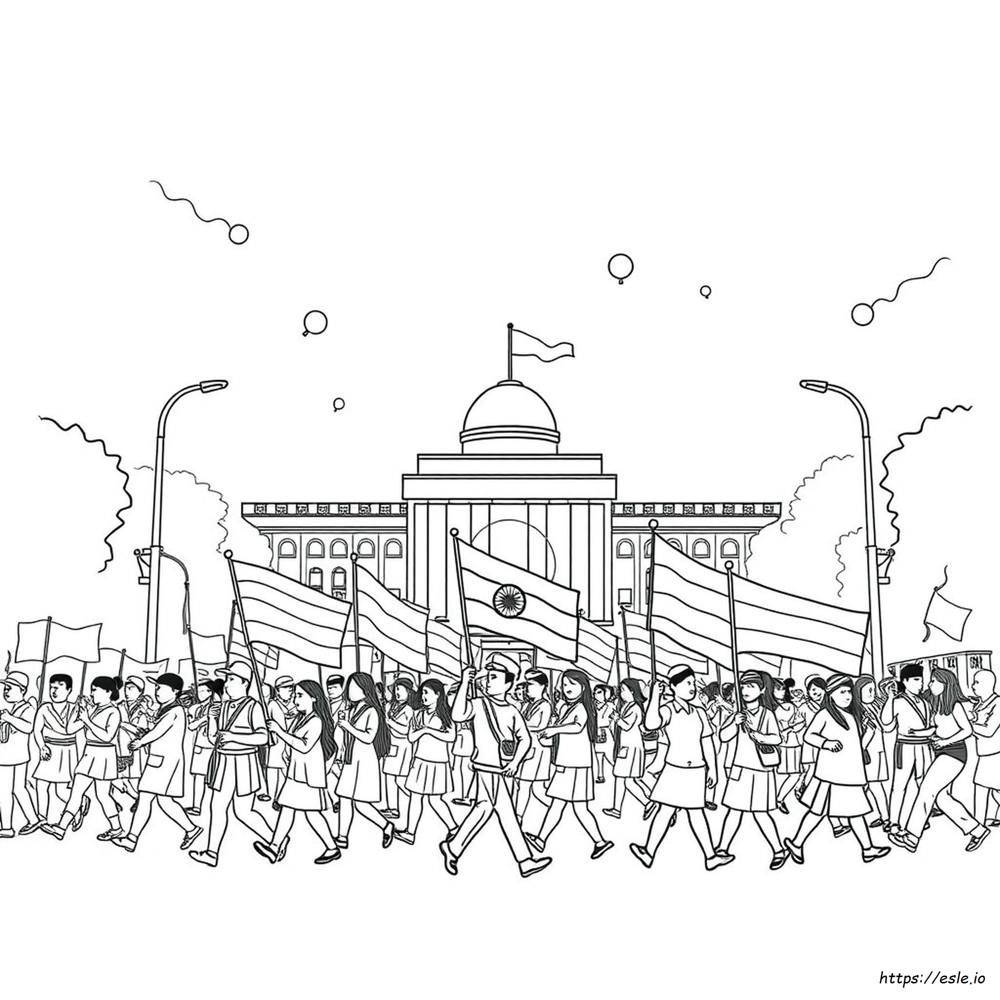 Republic Day Colouring Worksheet