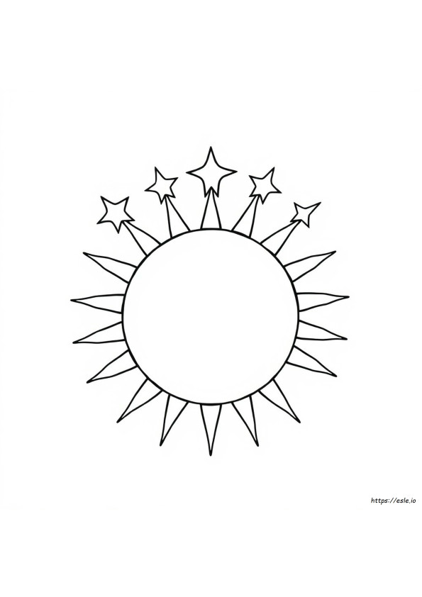 Kleurplaten Van Zon Maan En Sterren