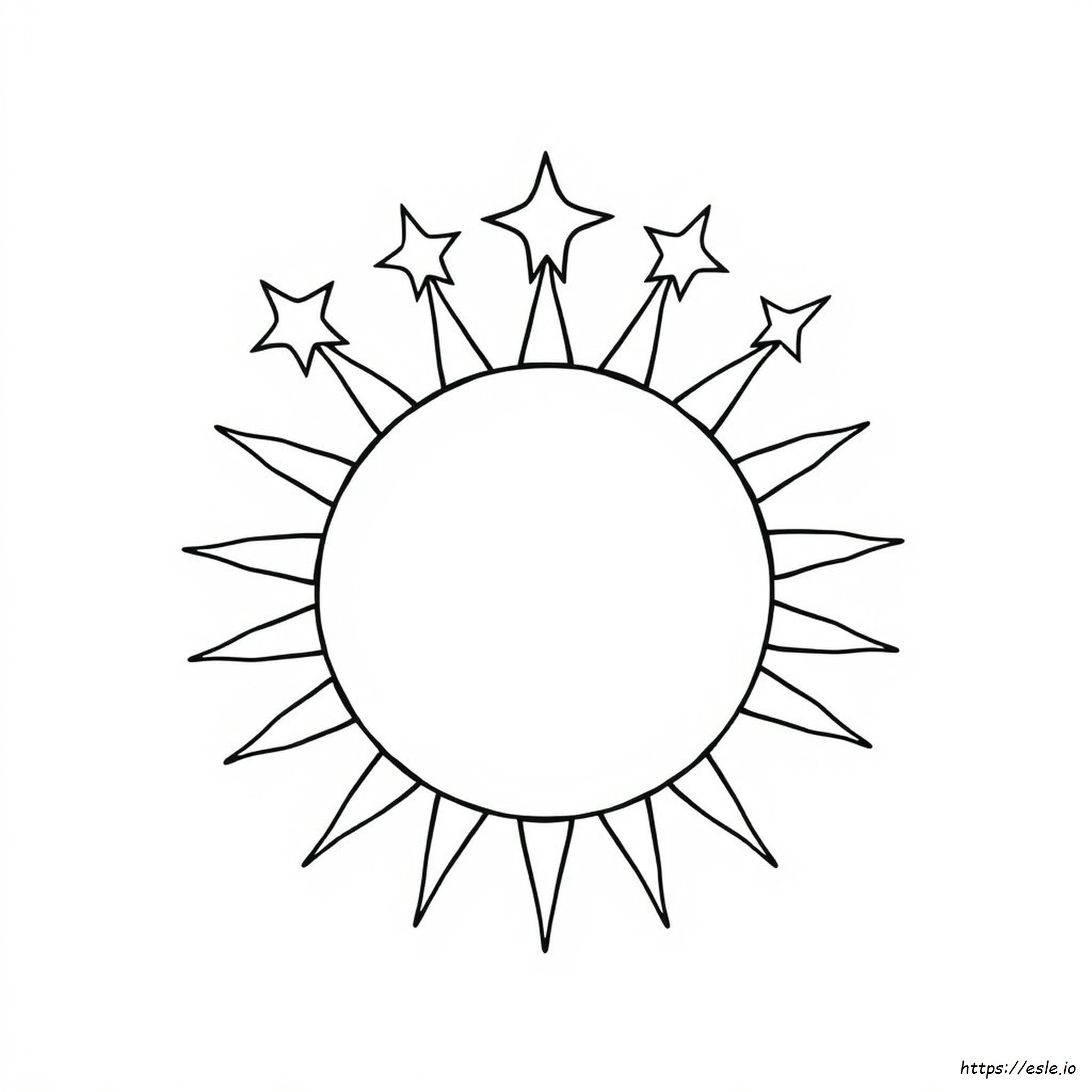 Coloring Pictures Of Sun Moon And Stars