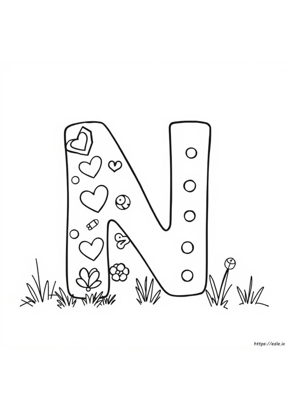 Letter N Coloring Pages Preschool