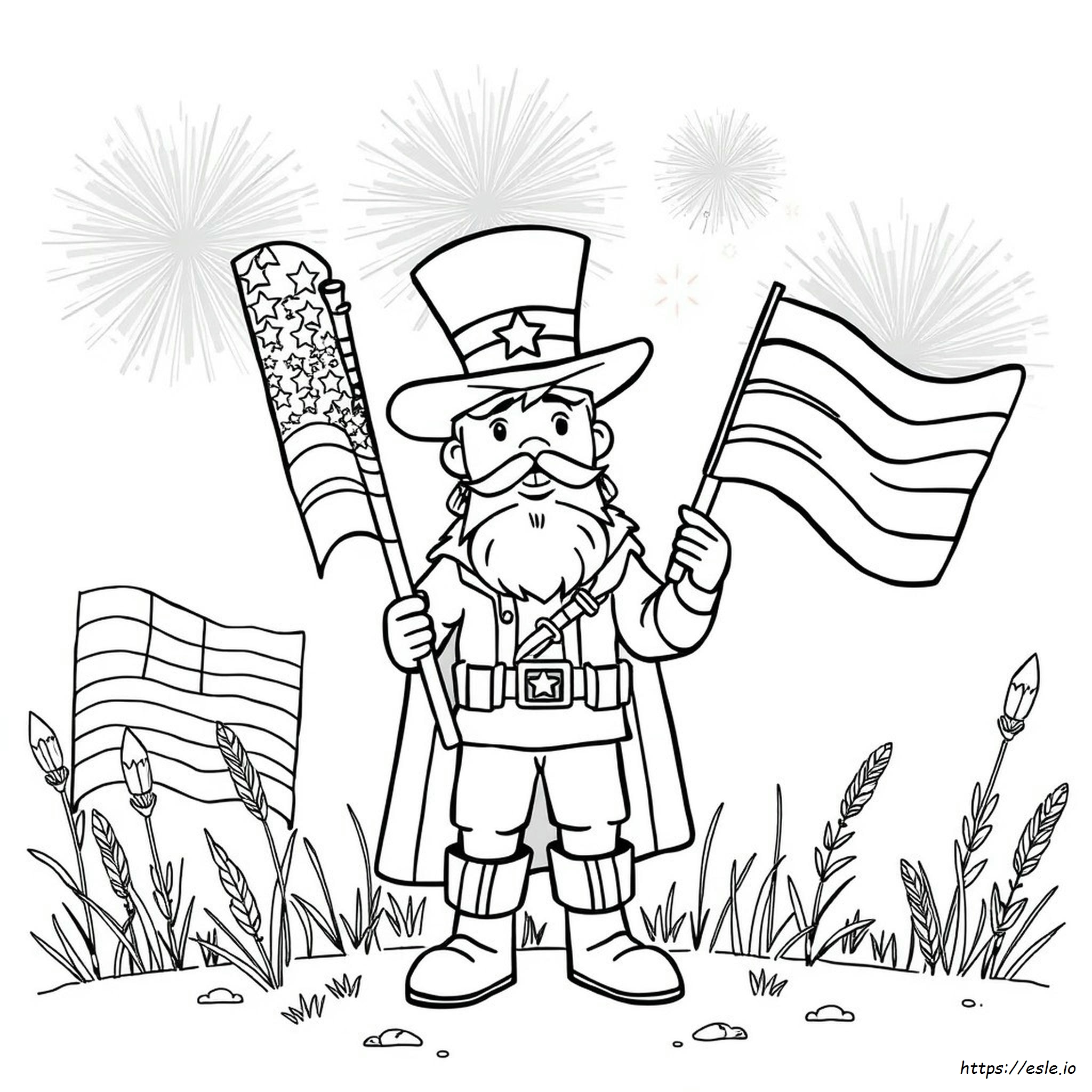 Patriotische Amerika Ausmalbilder