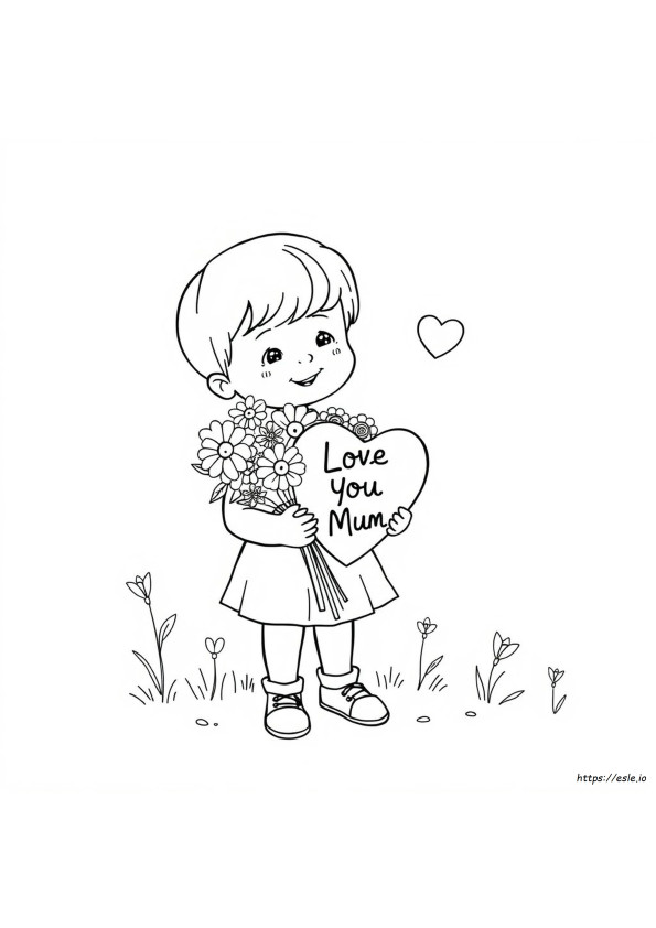I Love You Mum Coloring Pages