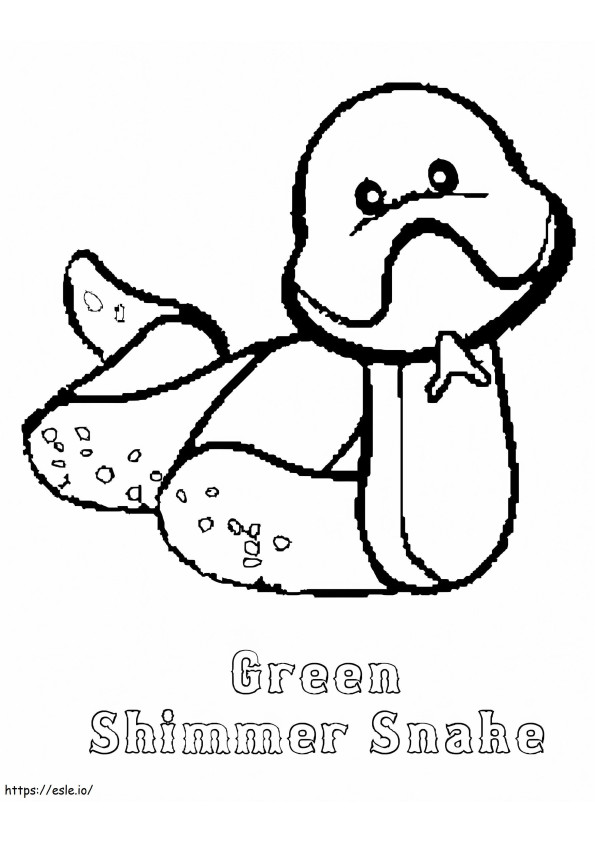 Green Shimmer Snake Webkinz coloring page
