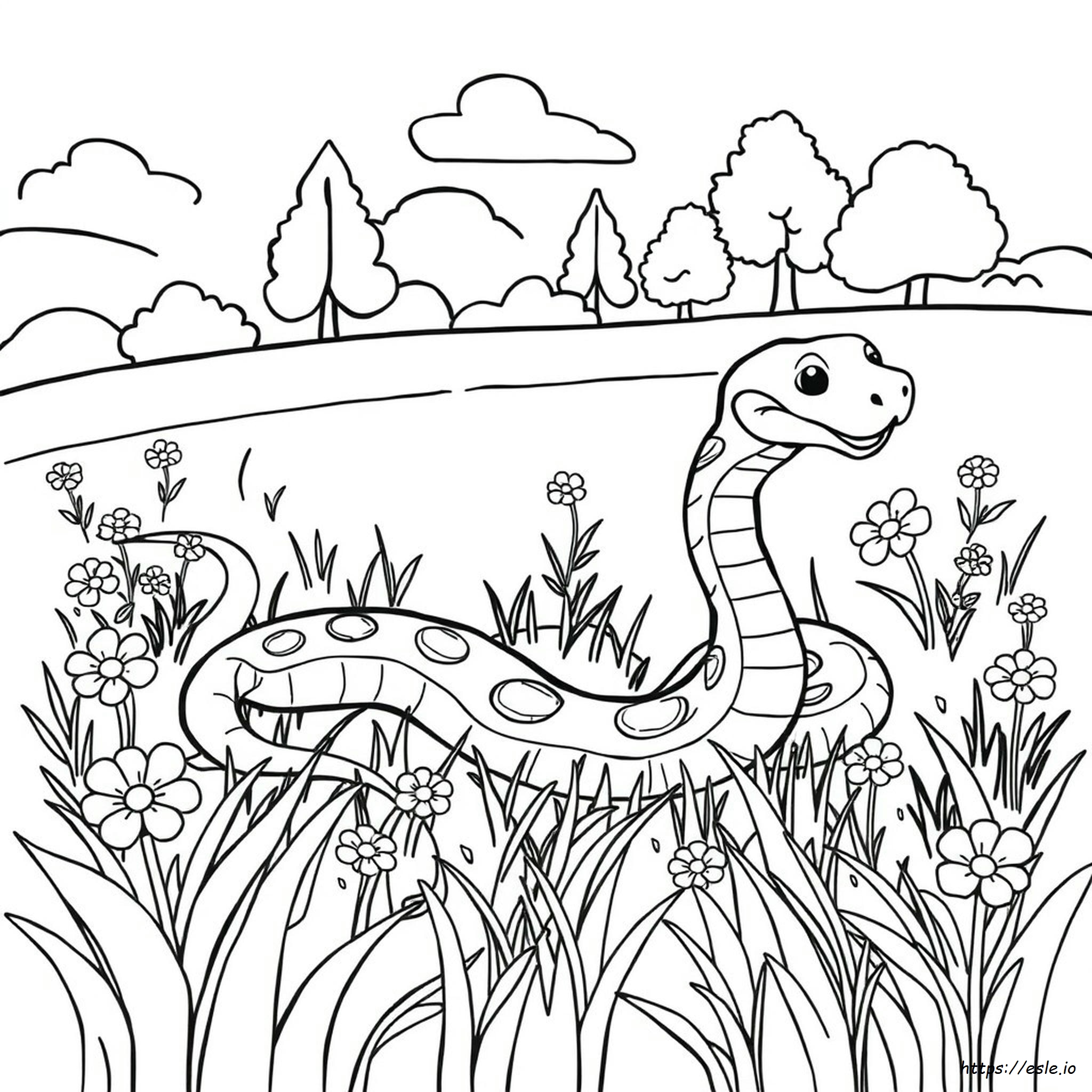 Colouring Picture Snake