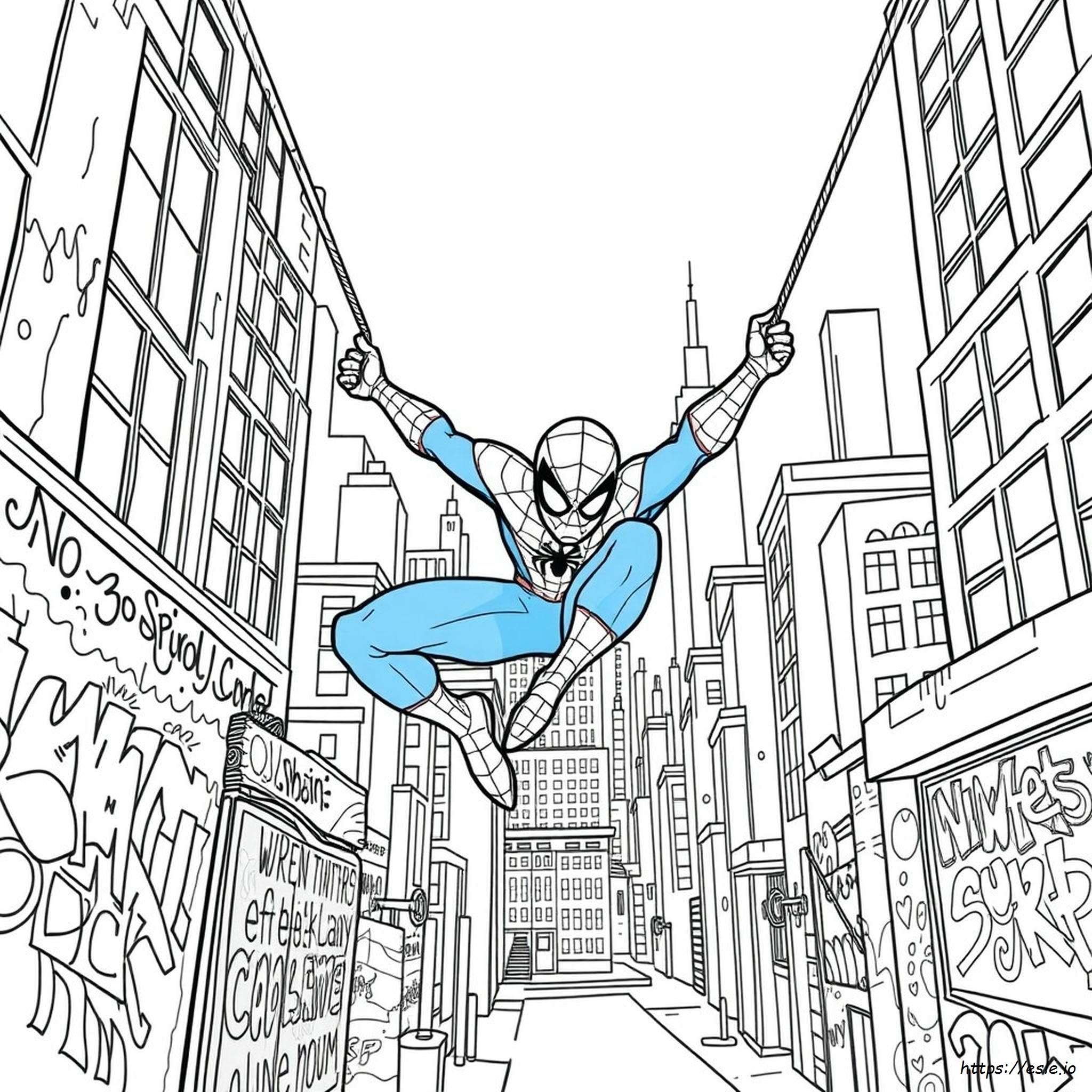 Coloring Pages Spiderman Into The Spider Verse