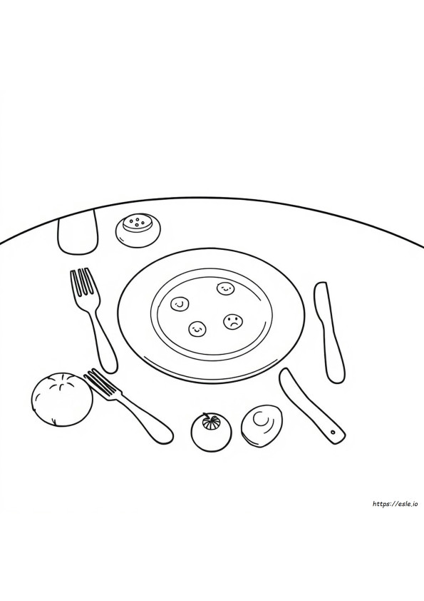 Coloriage Assiette