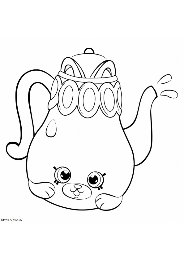 Polly Teapot Shopkin para colorir