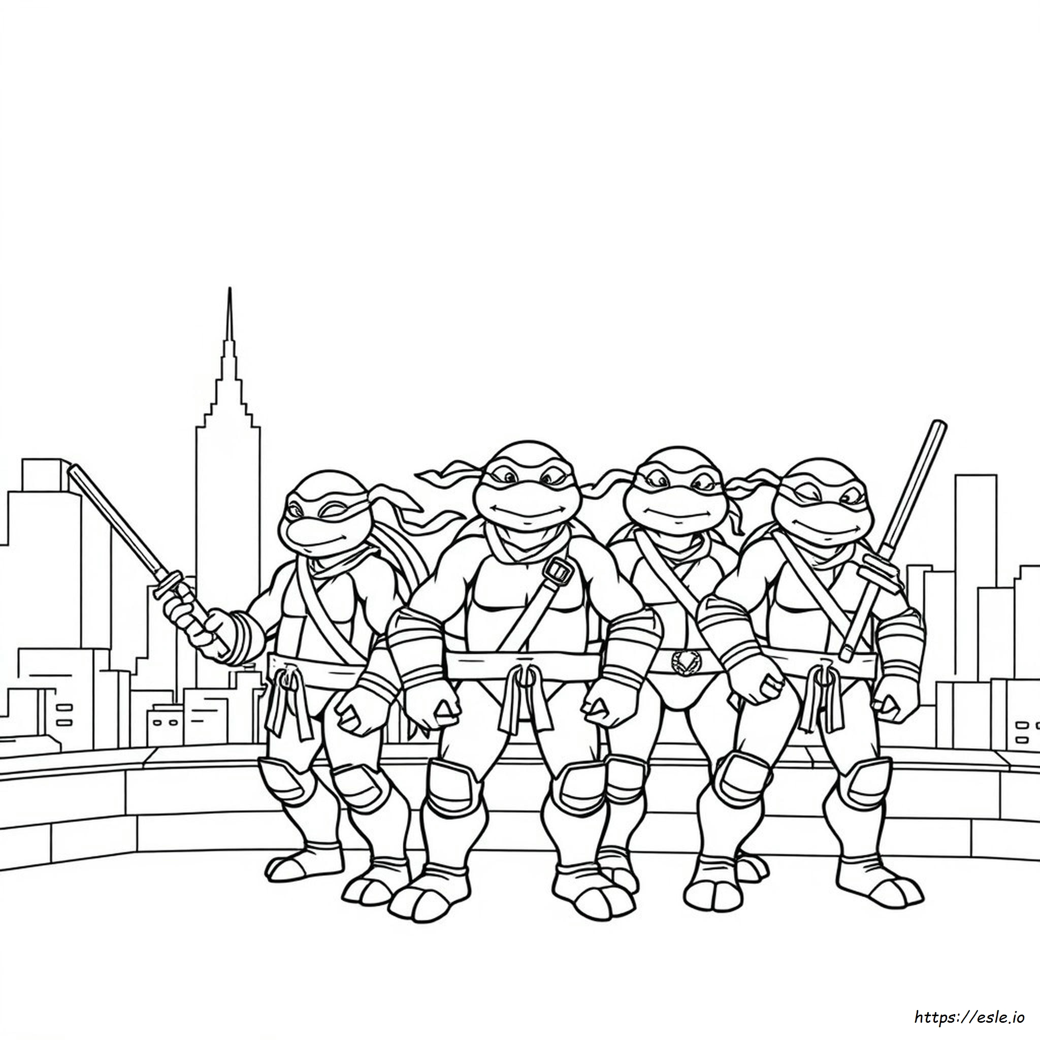 Teenage Mutant Ninja Turtles Coloring Pages To Print