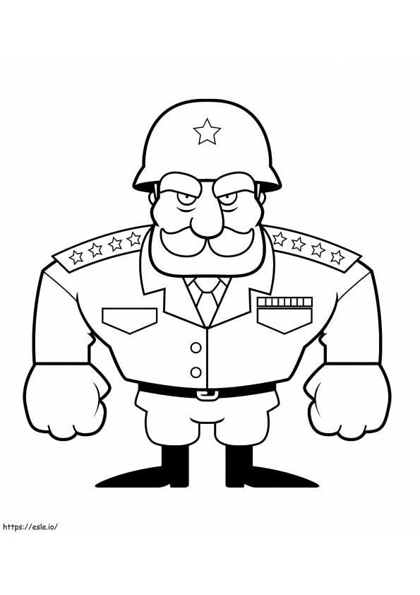 Fajny żołnierz z kreskówek kolorowanka