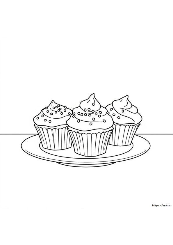 Muffin Rajz Színezéshez