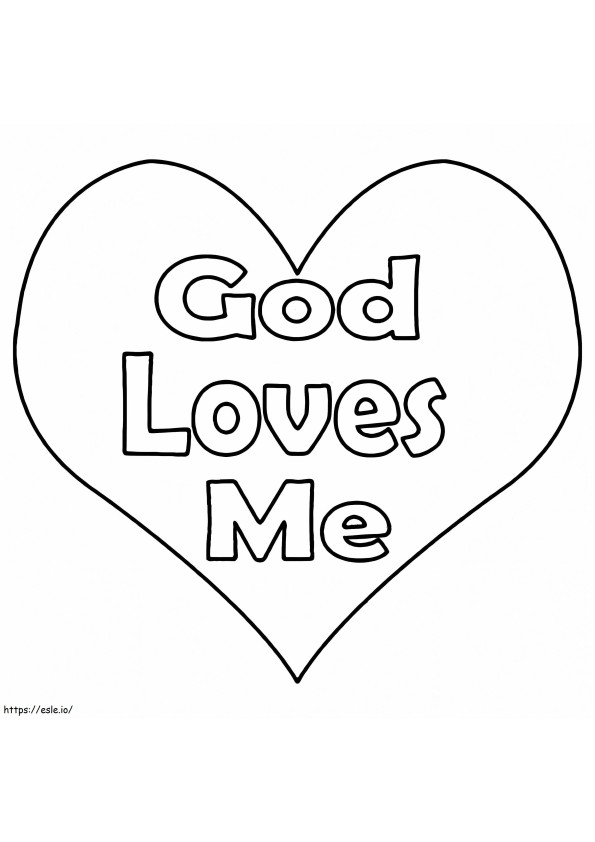 God Loves Me 9 coloring page