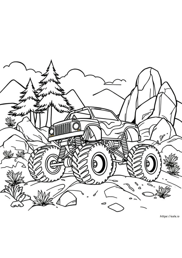 Monster Truck Colouring Pages Printable