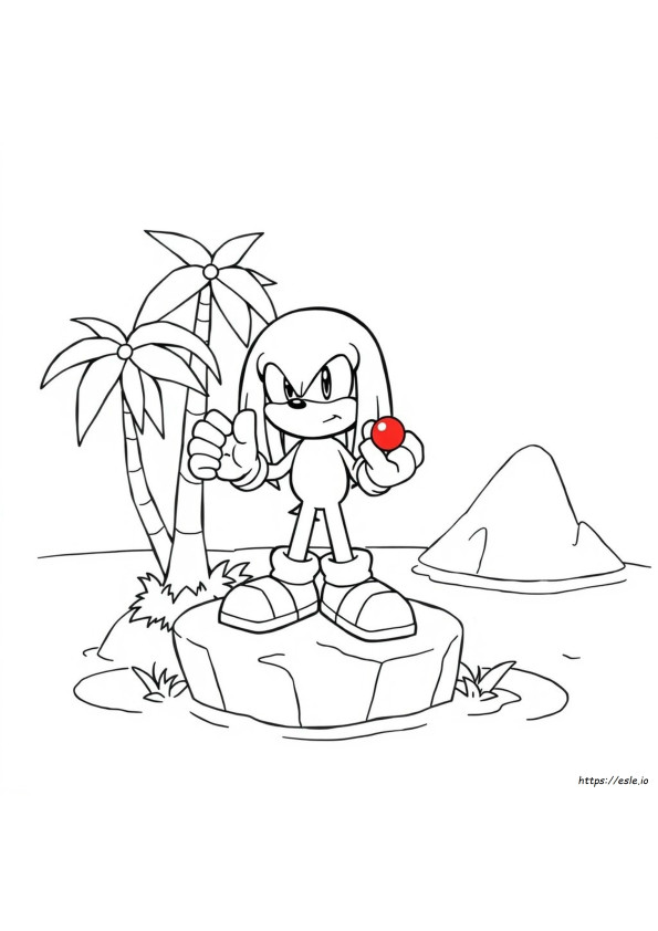 ナックルズ ソニック ぬりえ