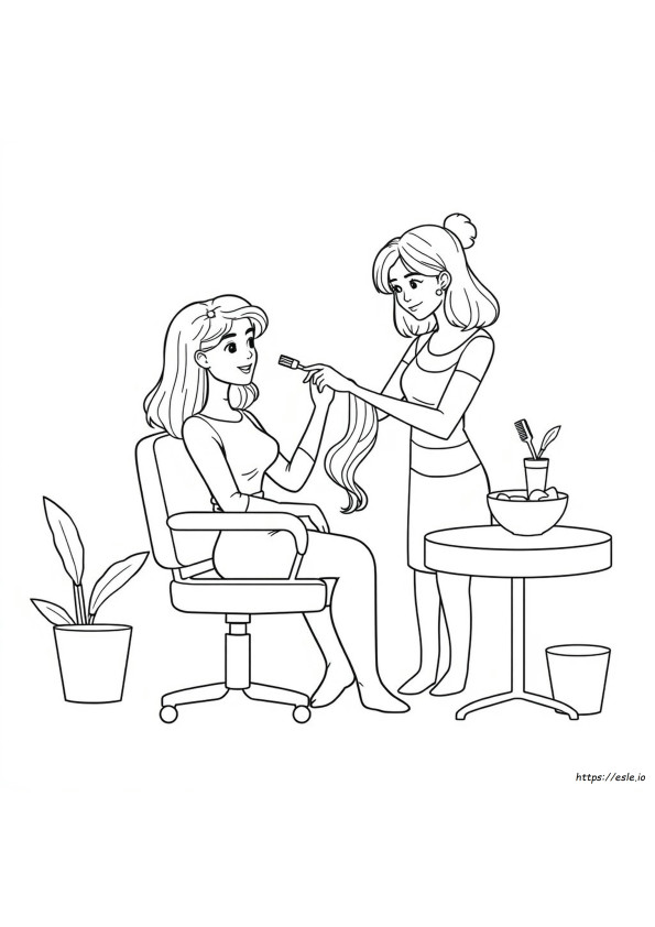 Coloriage Cheveux