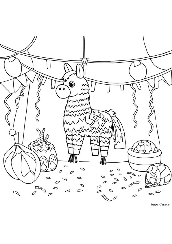 Páginas Para Colorear De Piñatas