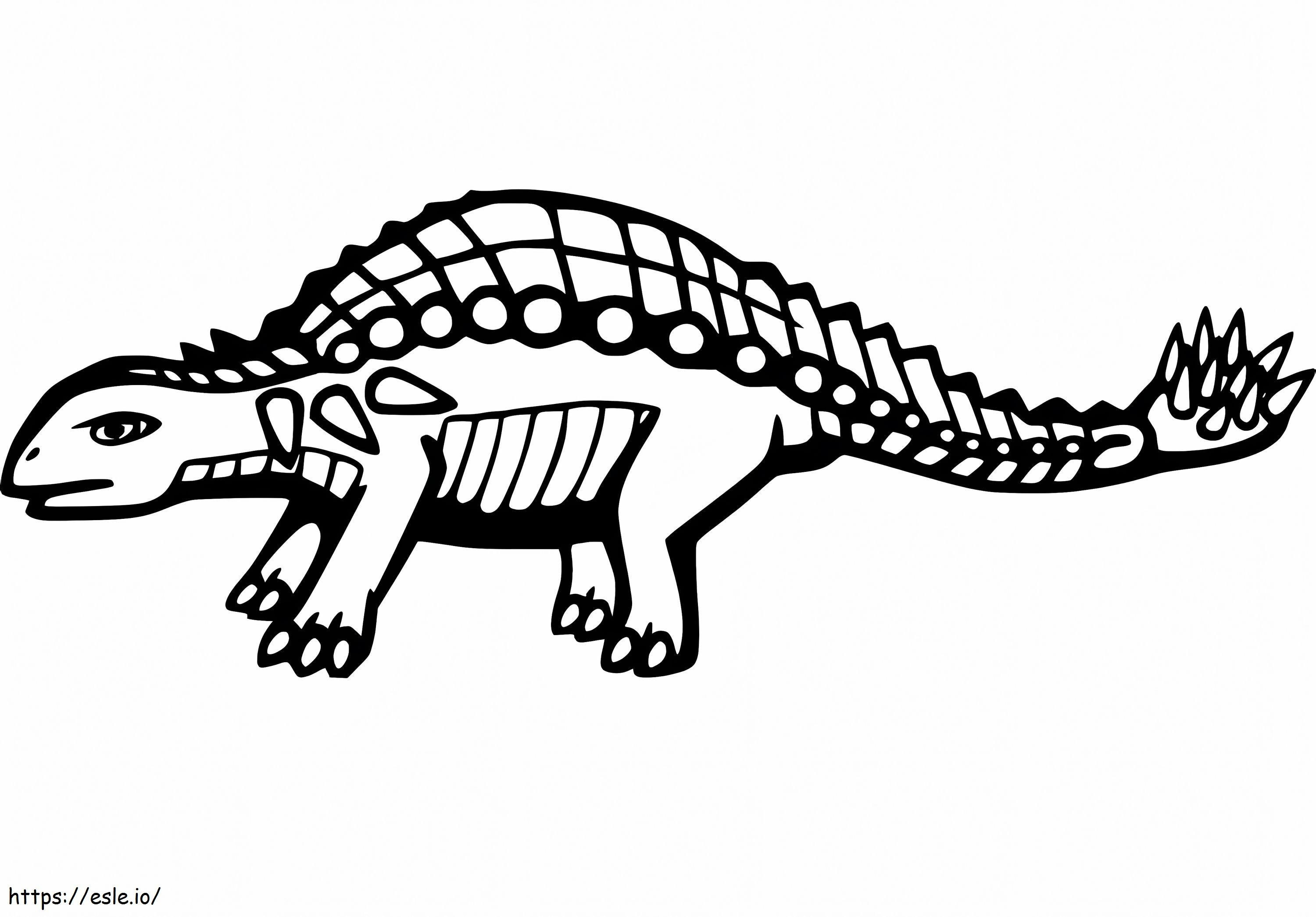 Ankylosaurus 1 Gambar Mewarnai