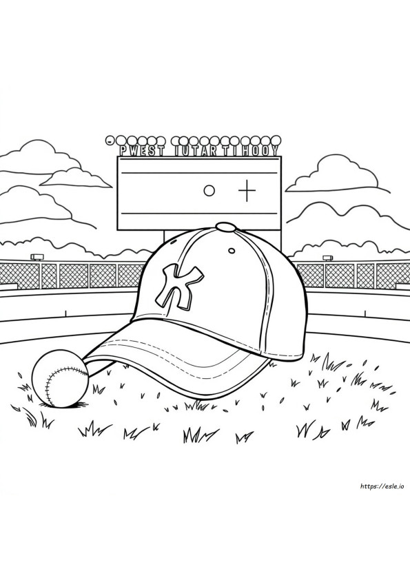 Baseball Pet Kleurplaten