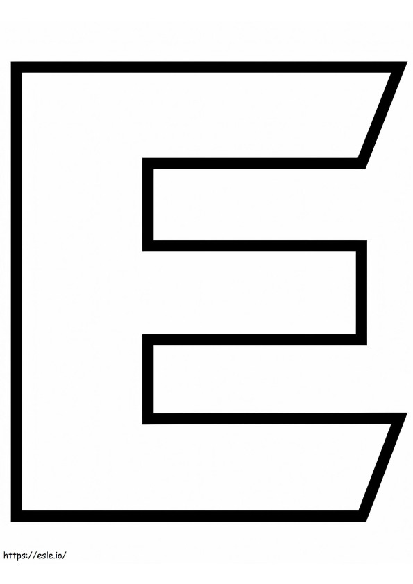 文字 E 7 ぬりえ - 塗り絵