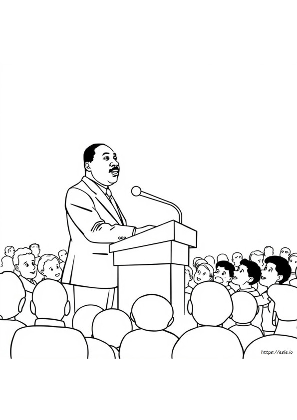 Mlk Coloring Page For Preschool