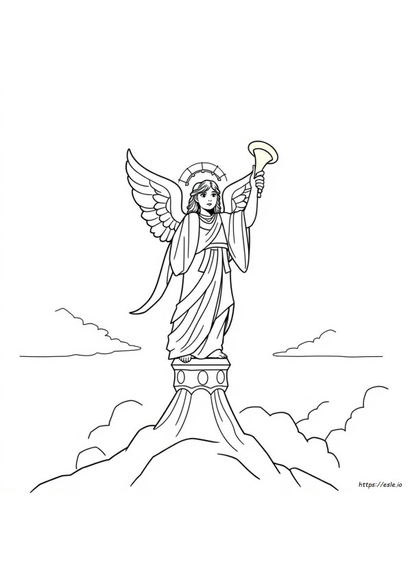 Angel Moroni Coloring Page