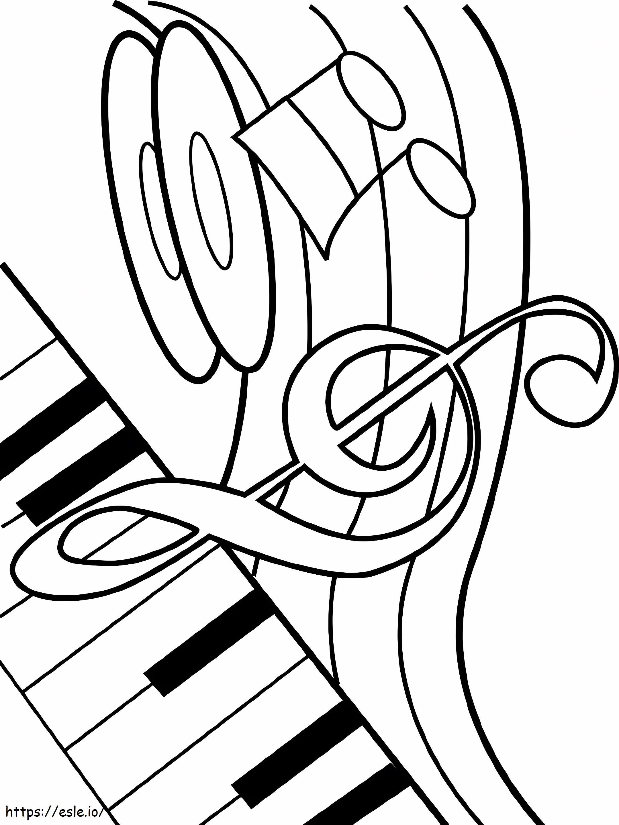 Coloriage Notes de musique générales à imprimer dessin