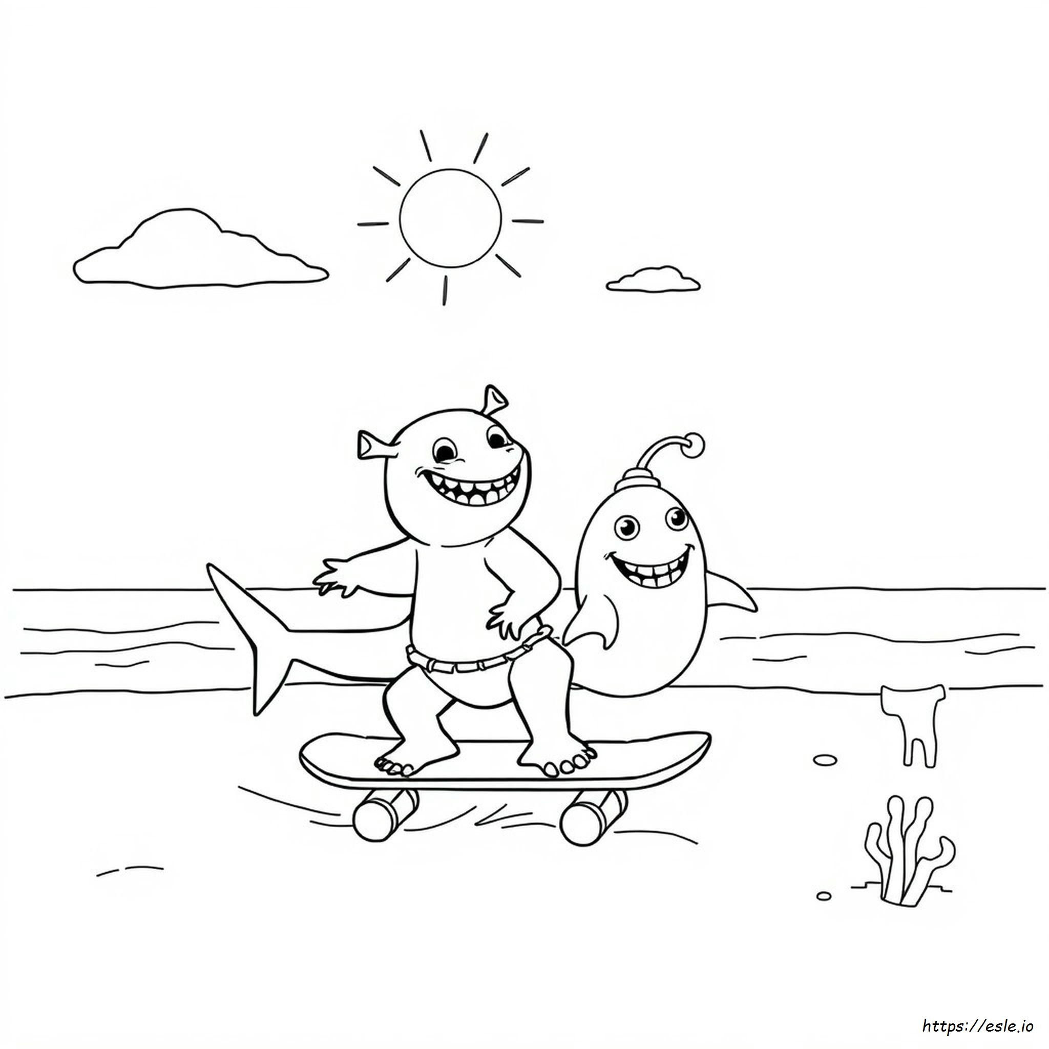 Shrek Coloring Pages Funny