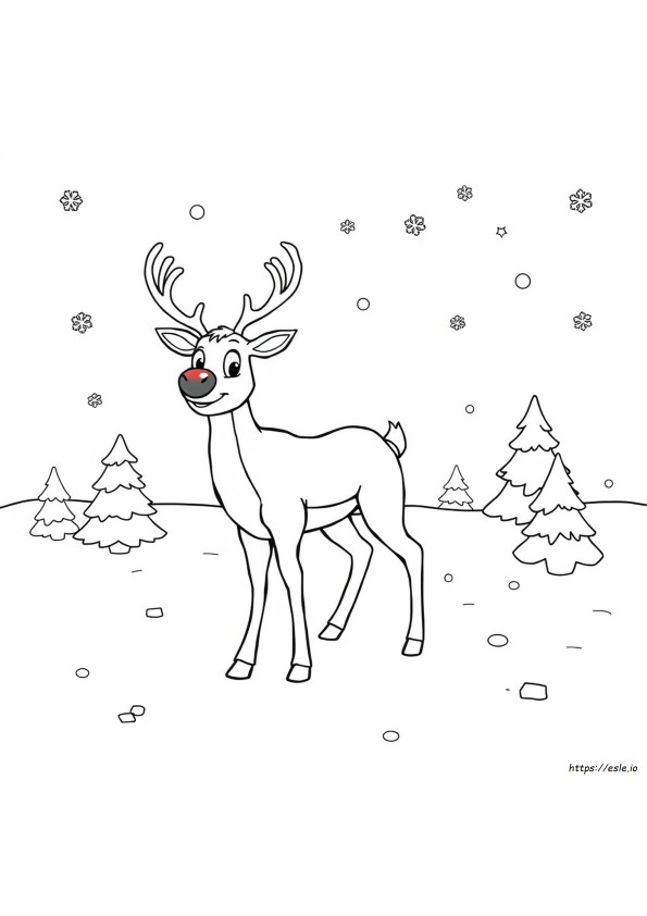 Rudolph Coloring Page Printable