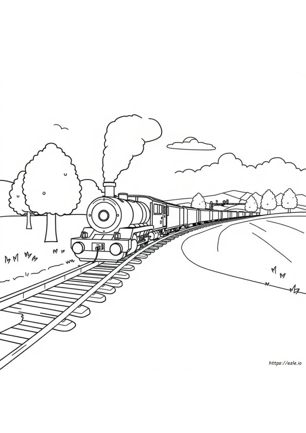 Train Colouring In Picture