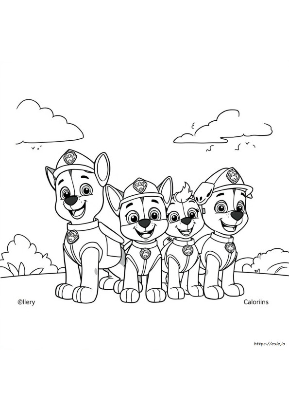 Paw Patrol Free Colouring