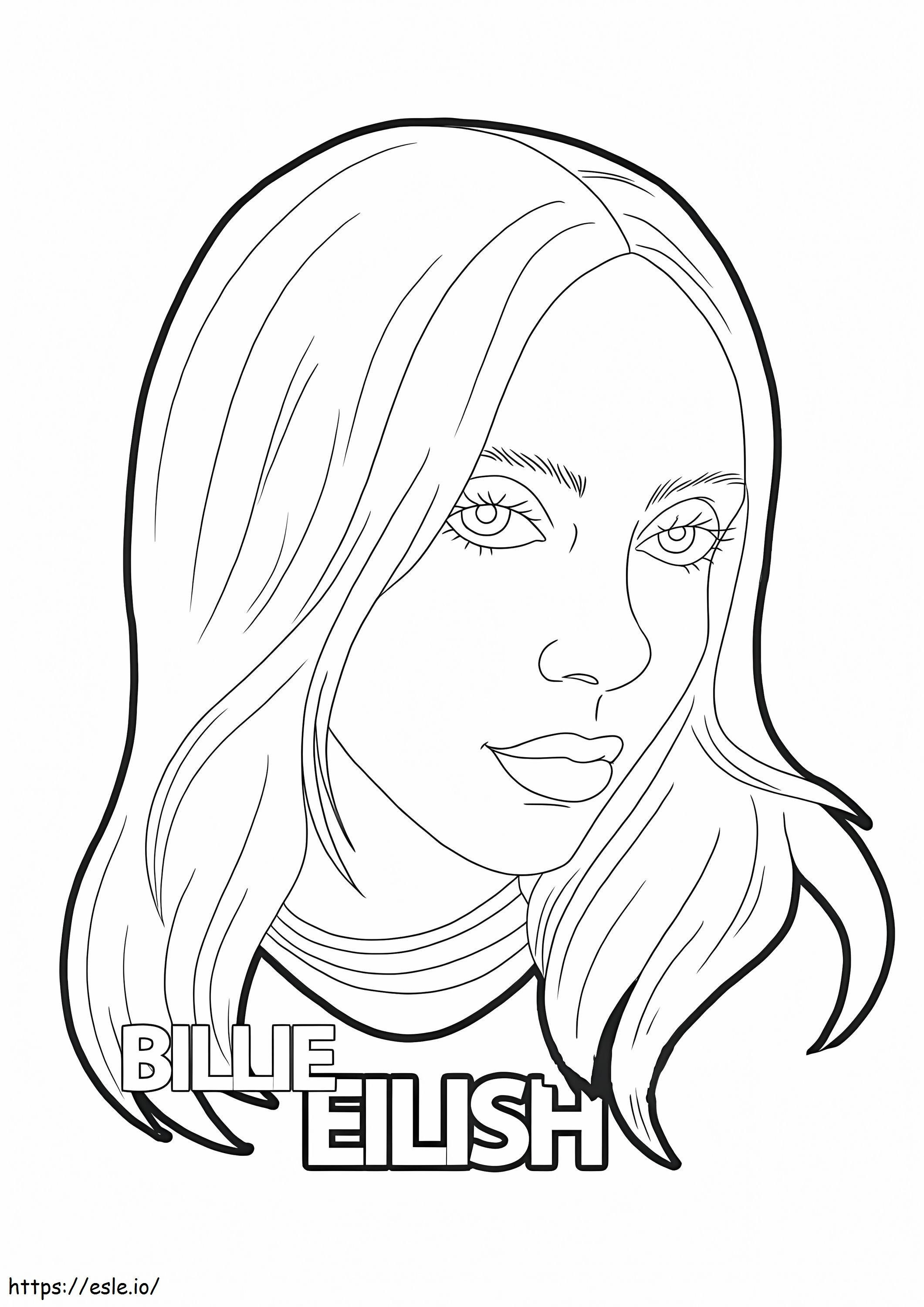 Awesome Billie Eilish coloring page