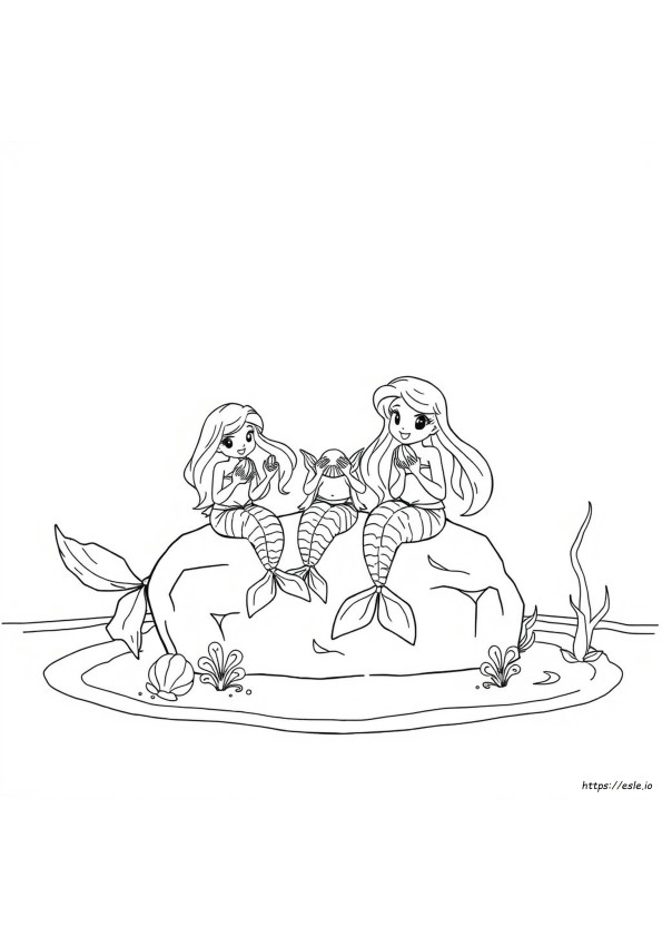 Little Mermaid Colouring Page