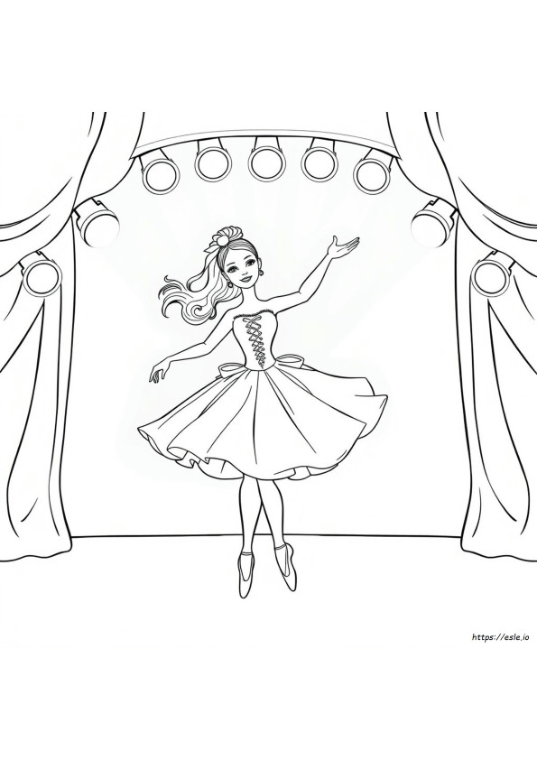 Barbie Ballerina Colouring Pages