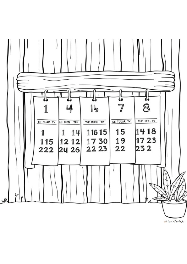 Coloriages De Calendrier