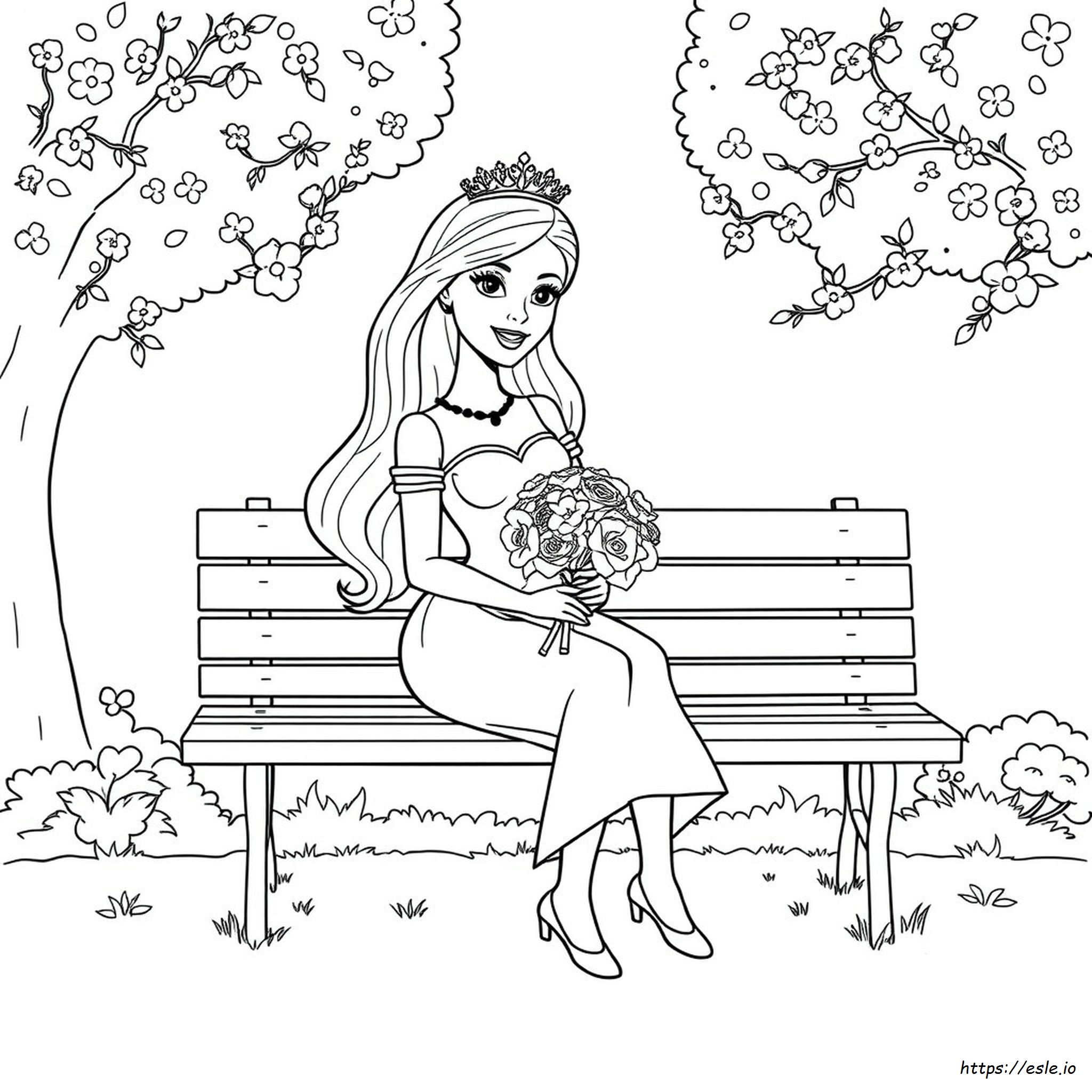 Halaman Mewarnai Putri Barbie Untuk Diwarnai