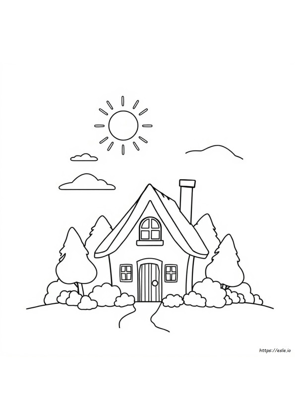 Gambar Mewarnai Rumah