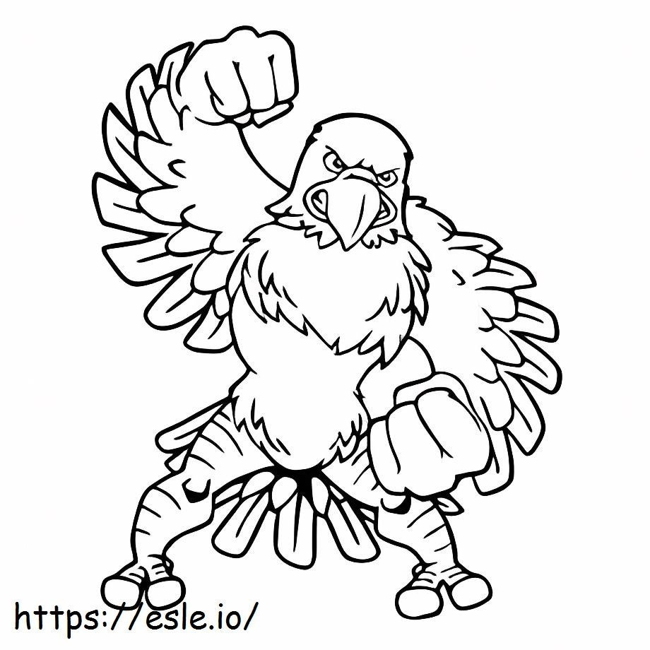 Coloriage Coloriage Aigle en colère à imprimer dessin
