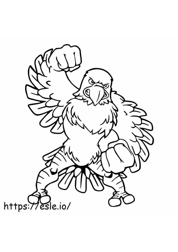 Pagina de colorat Angry Eagle de colorat