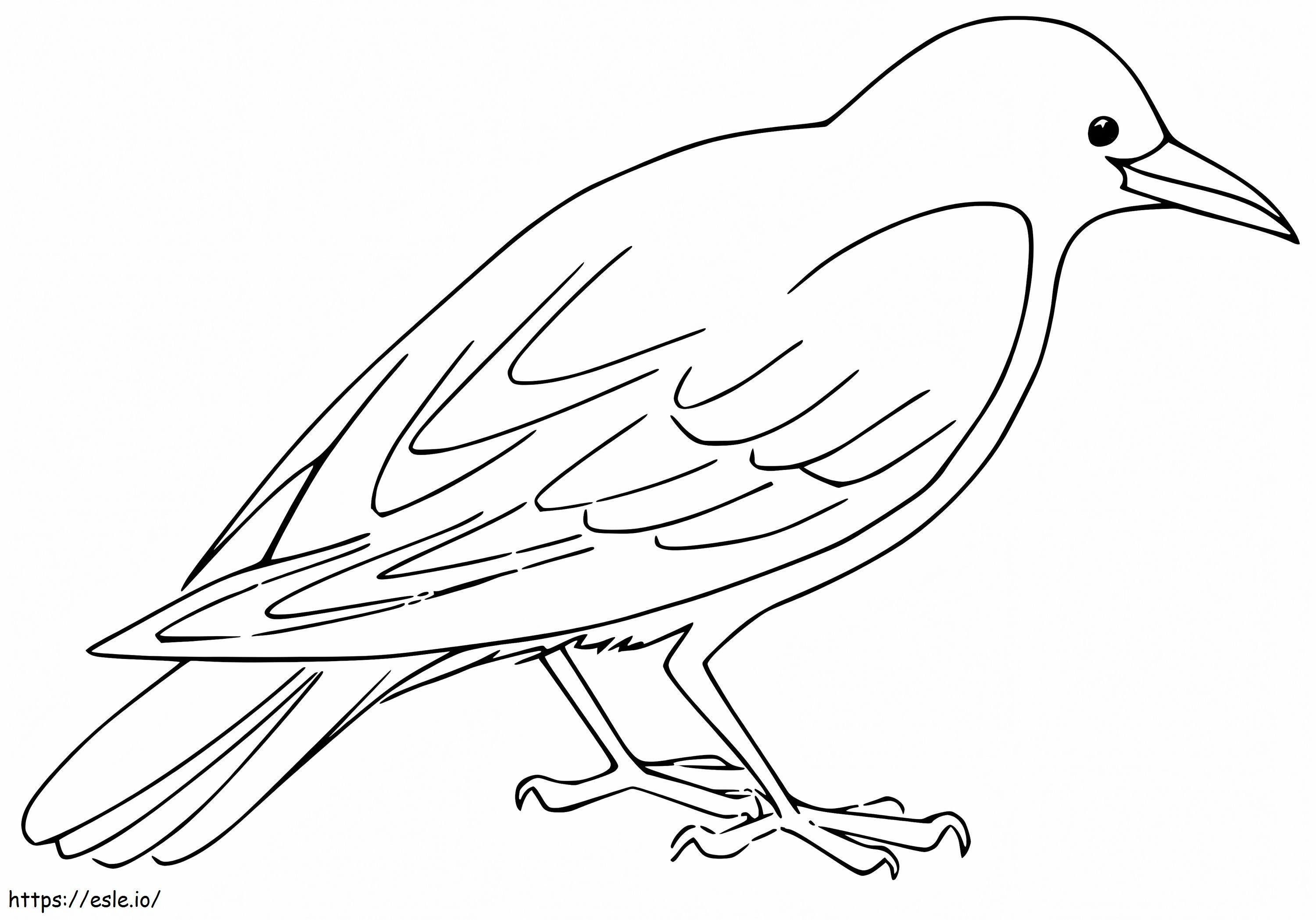 Coloriage Corbeau 2 à imprimer dessin