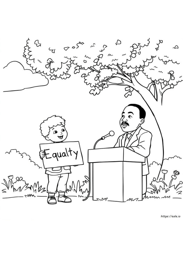 Martin Luther King Värityskuva Ilmainen Tulostettava