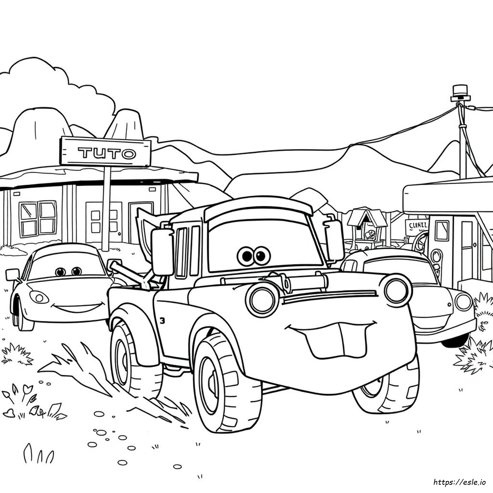 Disney Cars Mater Coloring Pages