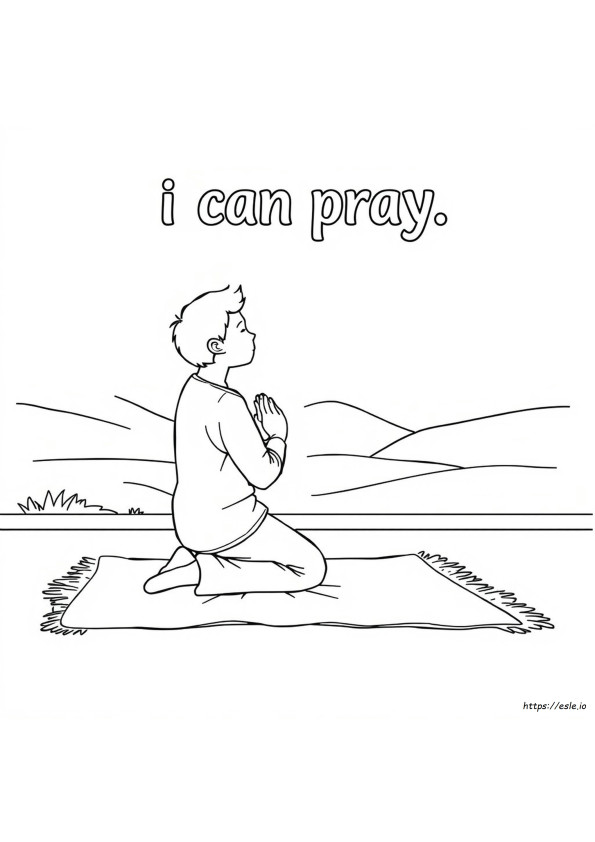 I Can Pray Coloring Page