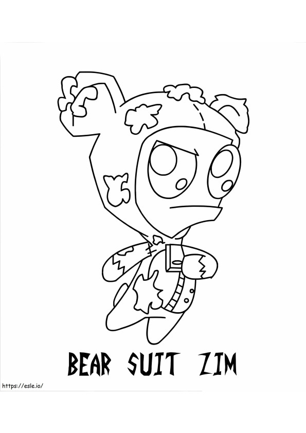 Bear Suit Zim värityskuva