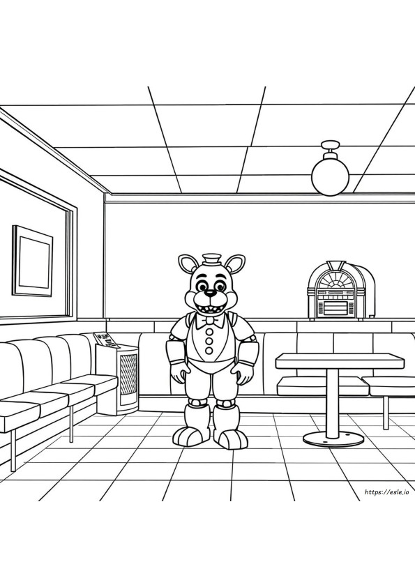 Golden Freddy Coloring Page